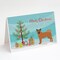 Caroline&#x27;s Treasures Chow Shepherd Christmas Tree Greeting Cards and Envelopes Pack of 8